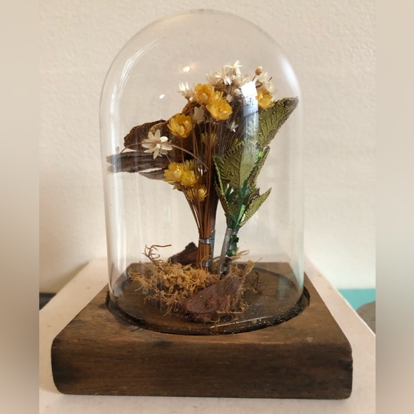 Vintage Glass Incased Flower Arrangement by Leonard Creations - Picture 7 of 10